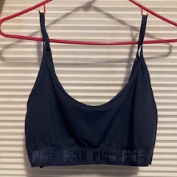 "PINK" by Victoria's Secret Sports Bra, Blue, Medium, Tank Style, Full Support - Picture 1 of 4